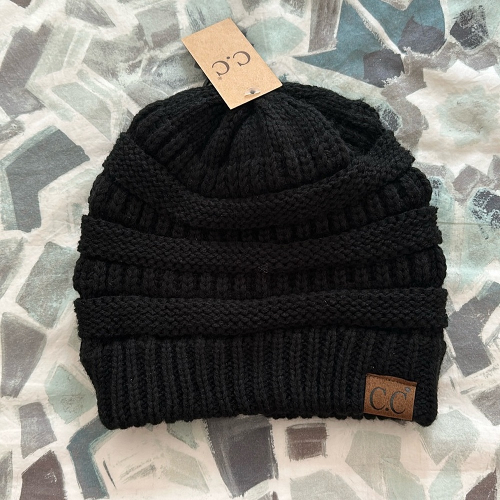 CC black beanie